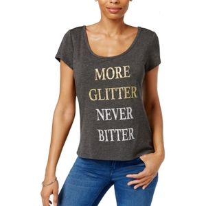 Jamie & Layla graphic gray shirt M